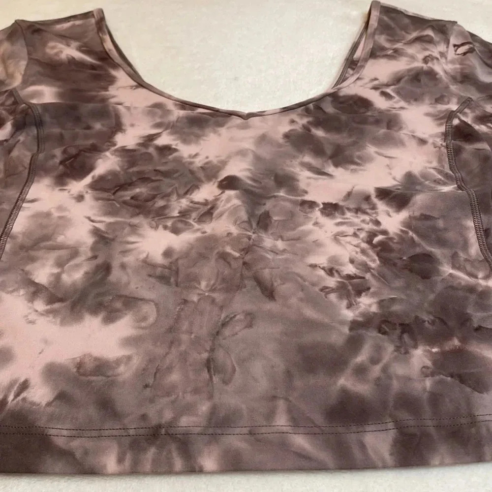 Lululemon Align Tee Diamond Dye Neutral Color Top Size 6 New - Picture 9 of 10